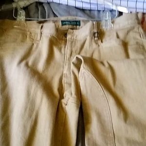 RALPH LAUREN JEANS SIZE14,STRAIGHT LEG JODHPUR, MEDIUM TAN,NEVER WORN